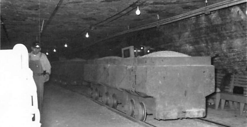 Photo of underground locomotives